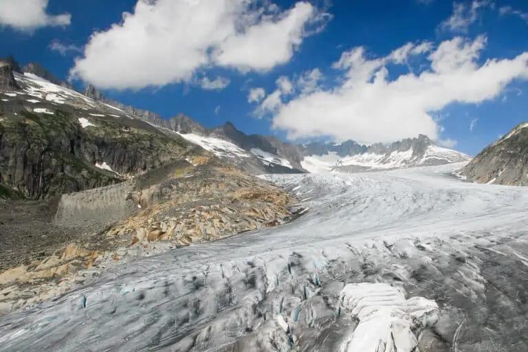 Rhone Glacier in Switzerland