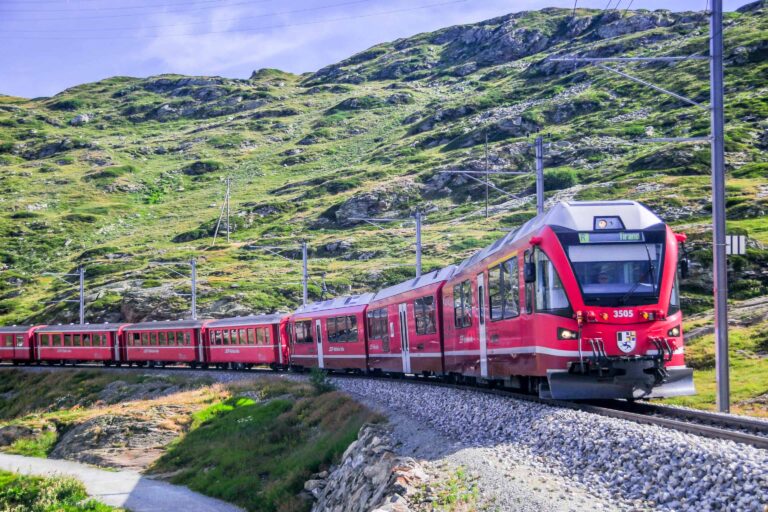 Regional train to Tirano at the Bernina Pass