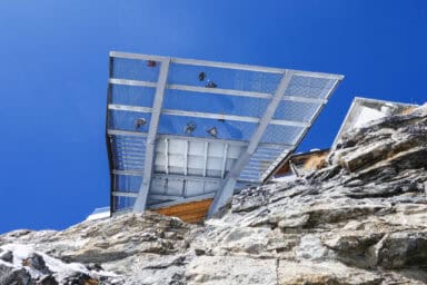 The Skyline View platform seen from below.