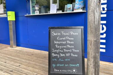 Railpasses valid for Lake Brienz at Interlaken Ost ticket desk