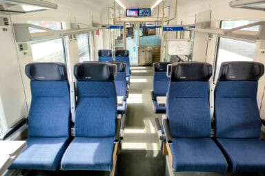 2nd class coach of a regional BLS train.