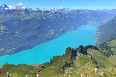Lake Brienz and Bernese Alps seen from Brienzer Rothorn