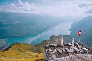 The panoramic terrace at Brienzer Rothorn.