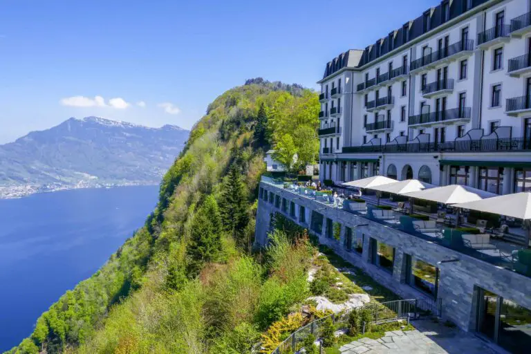 Hotels and restaurants at Bürgenstock above Lake Lucerne