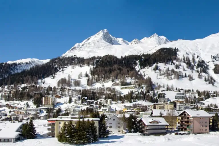 Mountain resort Davos in winter