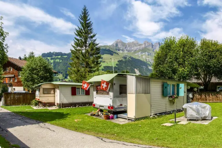 Mobile homes at camping in Engelberg