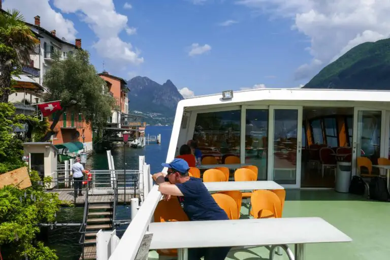 Passenger ferry at Gandria along Lake Lugano