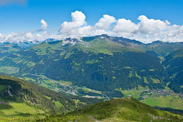 Prättigau valley in Graubünden seen from Gotschnagrat