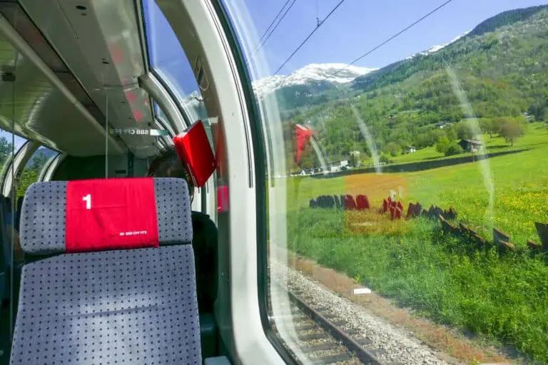 1st class seat in panoramic Gotthard Panorama Express coach