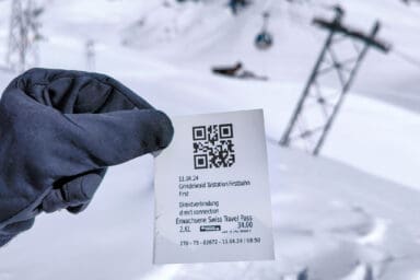 Return ticket Grindelwald-First with Swiss Travel Pass discount.