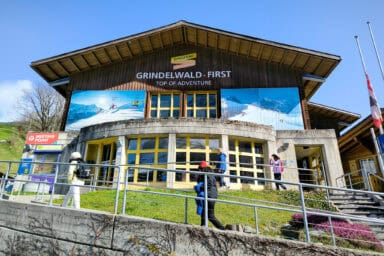 The valley station of the gondolas to Grindelwald-First.