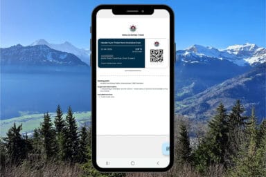 PDF mountain tickets to Harder Kulm, purchased online.