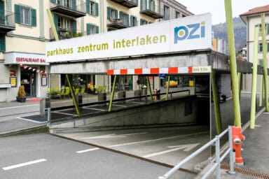 Parking garage in the centre of Interlaken.
