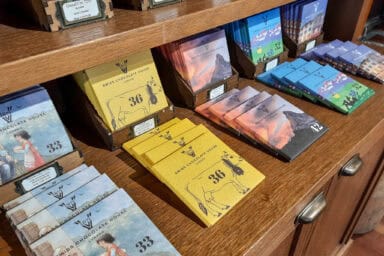 Chocolate bars in the Vanini shop in Interlaken.