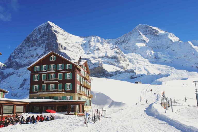 Eiger and Mönch from Kleine Scheidegg in winter