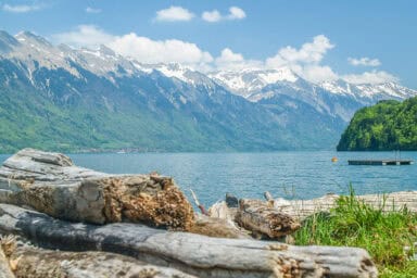 The southern shores of Lake Brienz near Iseltwald.