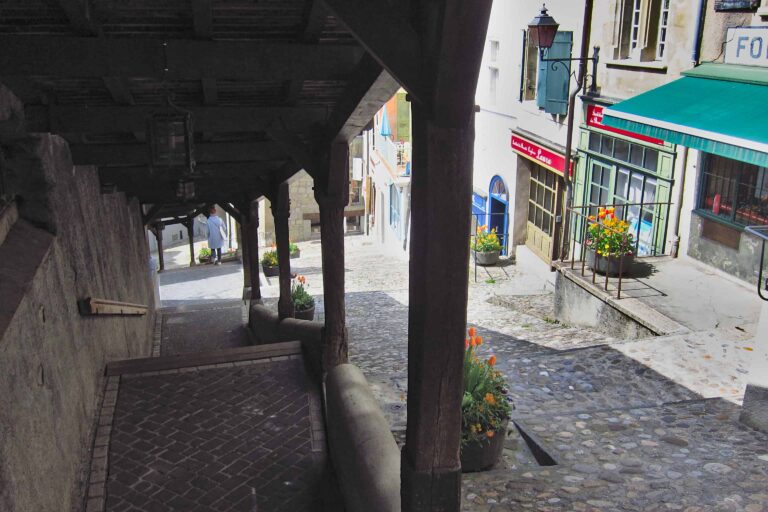 Escaliers du Marché in center of Lausanne