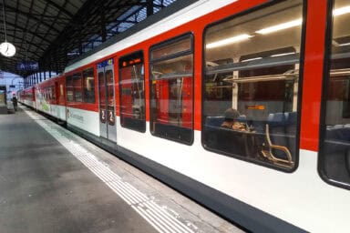 The trains to Engelberg leave from the railway station of Lucerne.