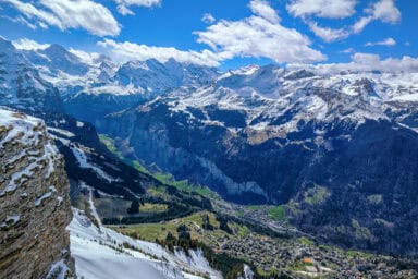 Wengen and the Lauterbrunnen Valley seen from Männlichen