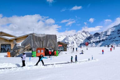 A practice skiing area for kids at Männlichen.