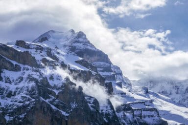 The eastern slopes of the Jungfrau, seen from Mürren.