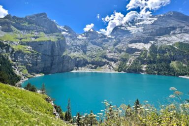 Oeschinensee above Kandersteg in summer