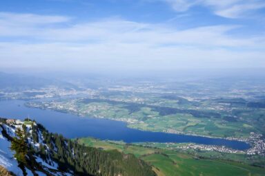 View over Küssnacht and Lake Lucerne from Rigi Kulm