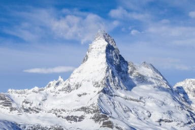 The Rothorn provides an excellent view of the famous Matterhorn.