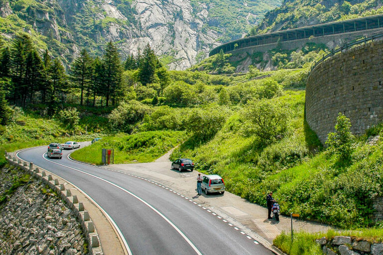 Swiss passroad in the Schöllenen gorge