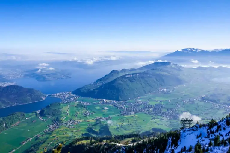 Region Vierwaldstättersee vom Stanserhorn aus gesehen