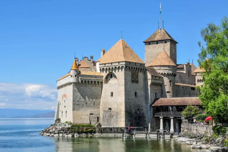 The Chillon Castle in Veytaux near Montreux
