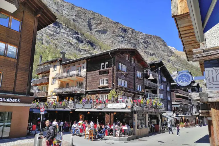 Restaurant in main street of Zermatt