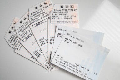 Discounted tickets for the Zurich area, bought with a Swiss Half Fare Card.