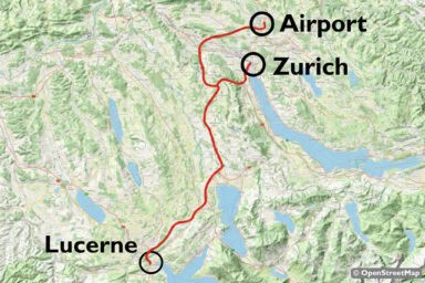 Zurich to Lucerne car route