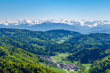 View of the Central Swiss Alps from Uetliberg